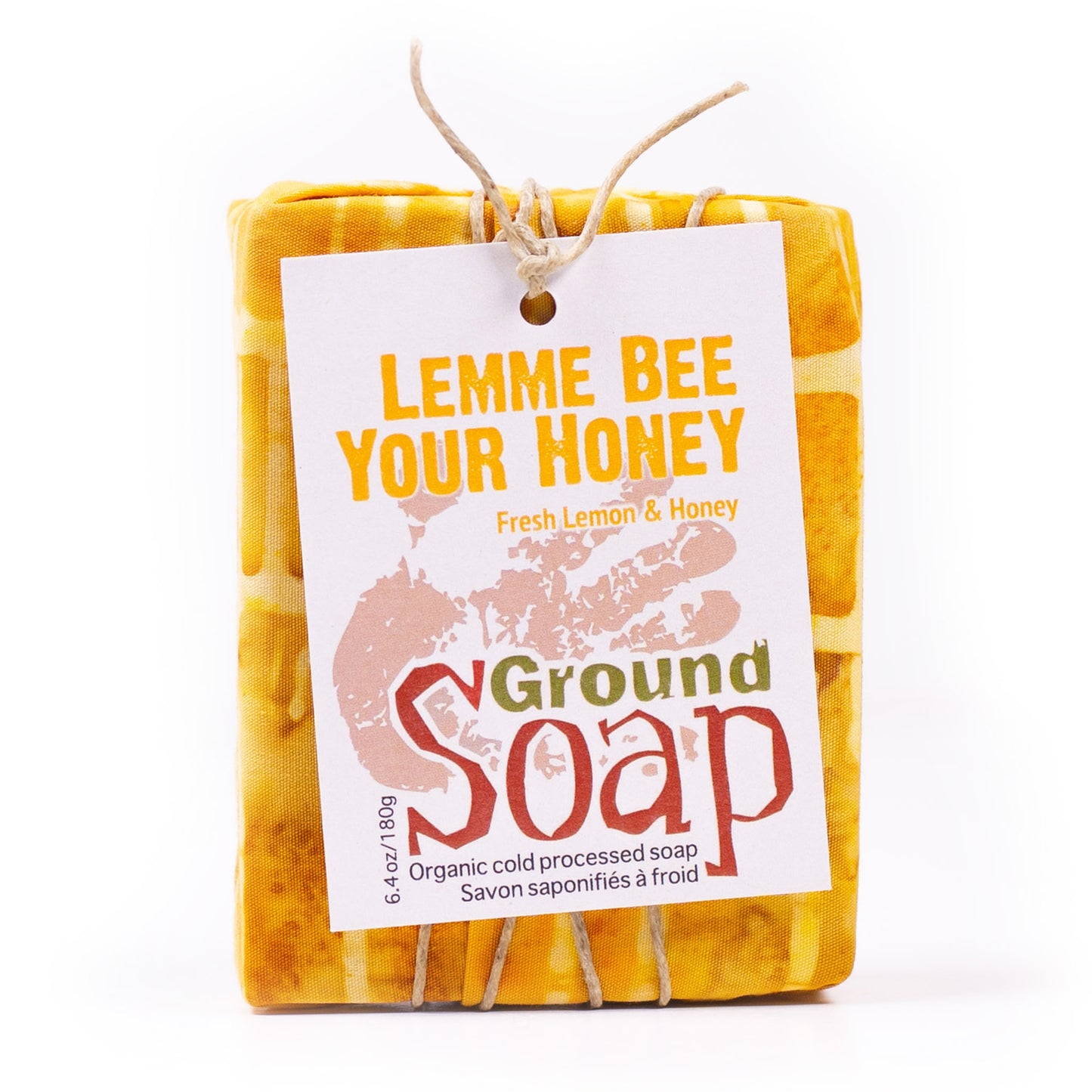 Lemme Bee Your Honey lemon essential oil and honey organic bar soap from ground Soap.