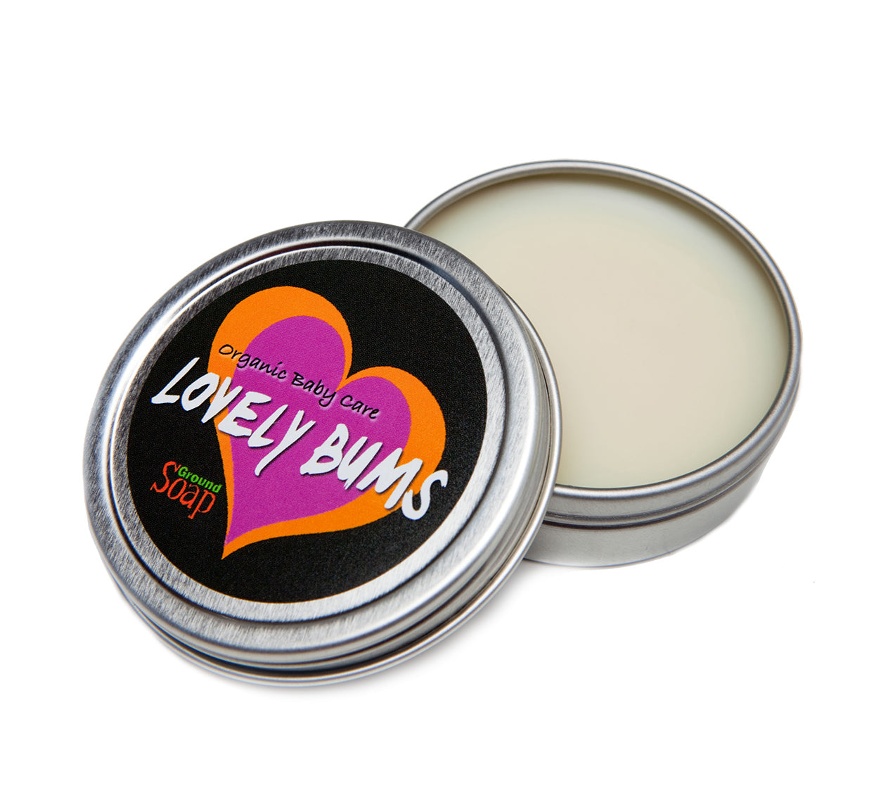 Lovely Bums diaper creme by Ground Soap - open