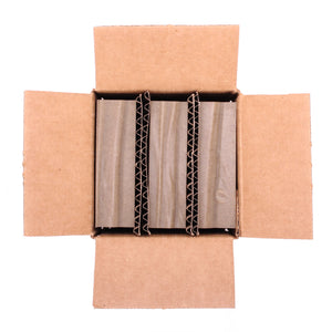 Three pack of unpackaged Aum Patchouli essential oil organic bar soap from Ground Soap.  Edit alt text