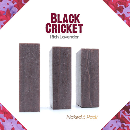 Three Black Cricket lavender essential oil organic bar soap from ground Soap.