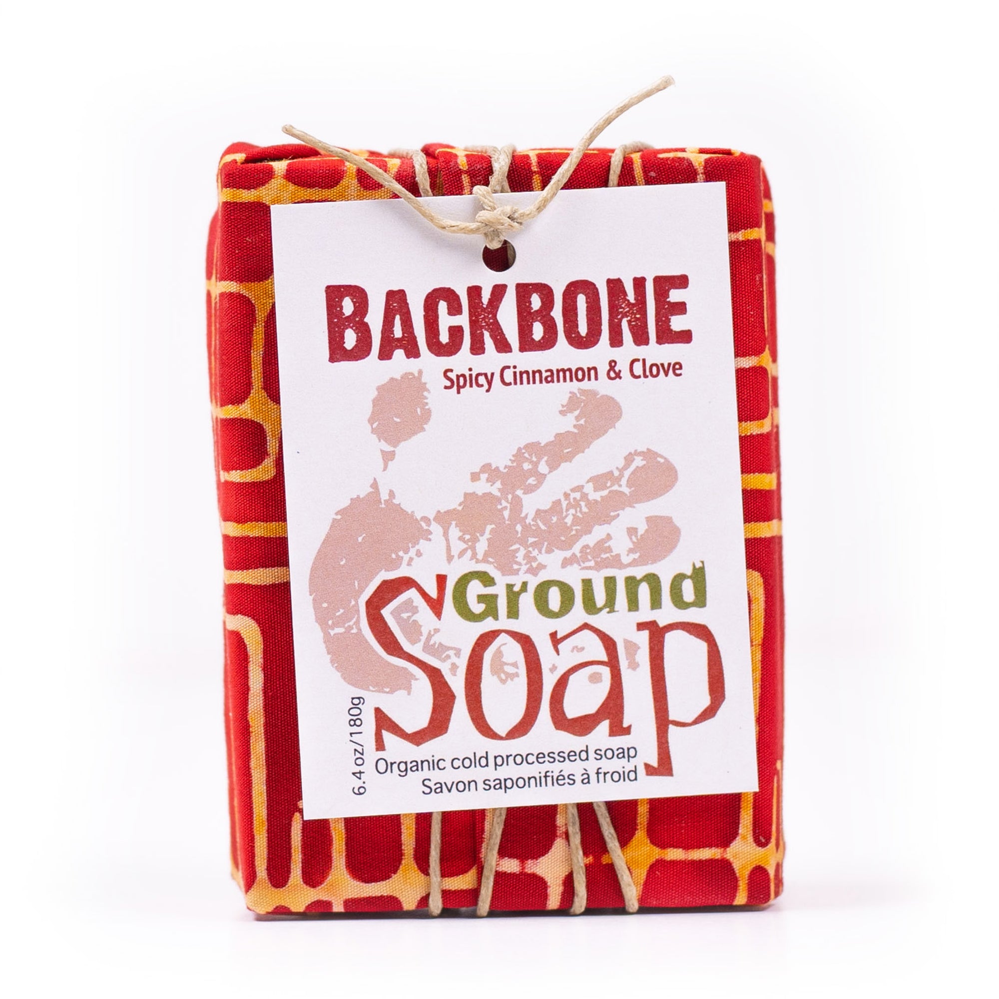 Backbone cinnamon essential oil organic bar soap from ground Soap. 