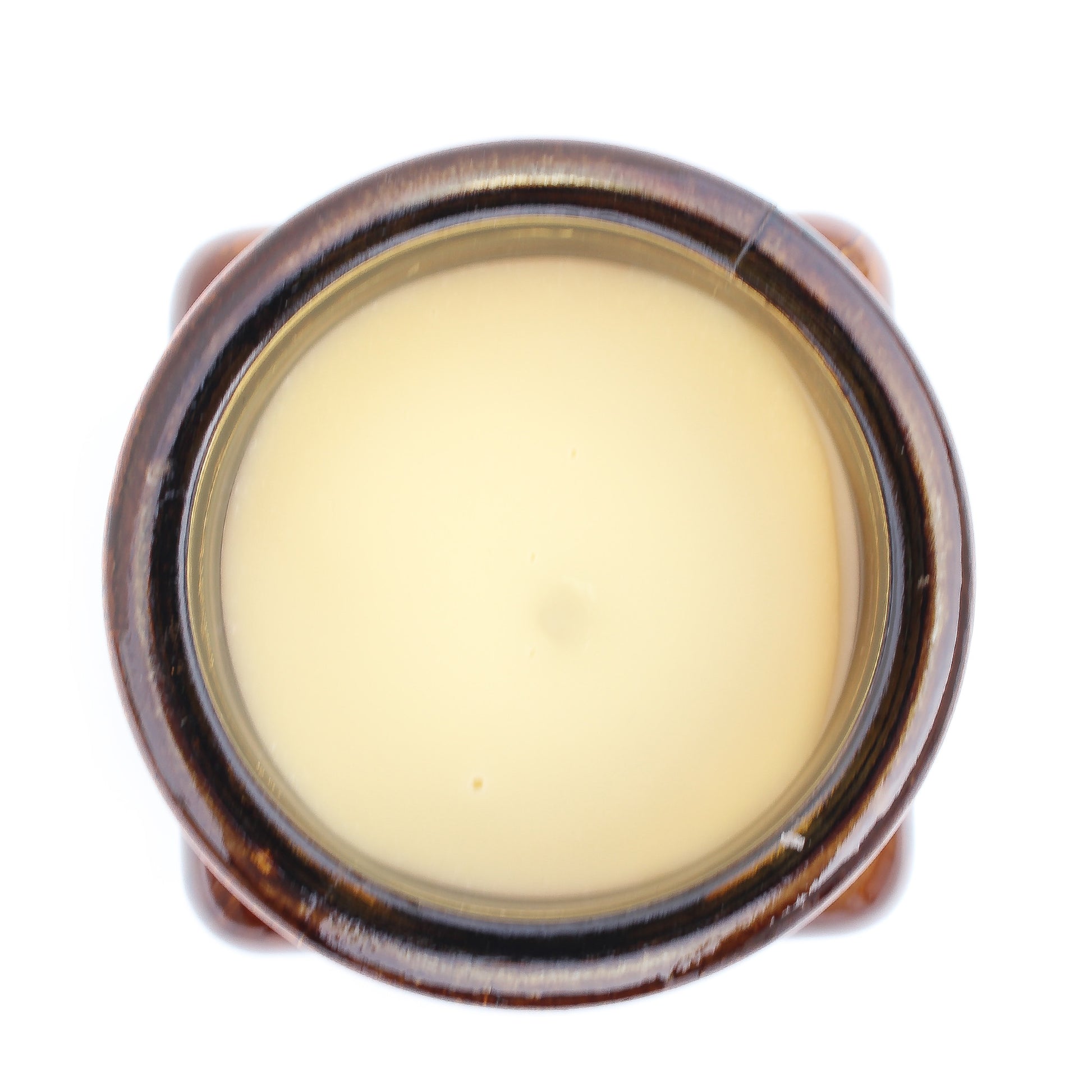 Bijou vanilla & orange shea body butter top view into jar
