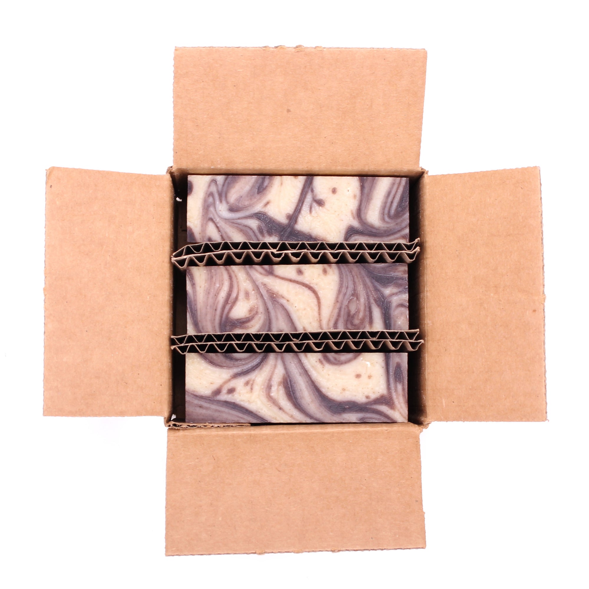 Naked three pack of Boldly Humble star anise essential oil organic bar soap from ground Soap in box.