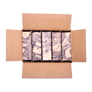 Naked five pack of Boldly Humble star anise essential oil organic bar soap from ground Soap.