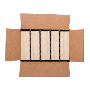 A naked five pack of Face Mate Teatree essential oil and rhassoul clay organic bar soap from ground Soap in a box.