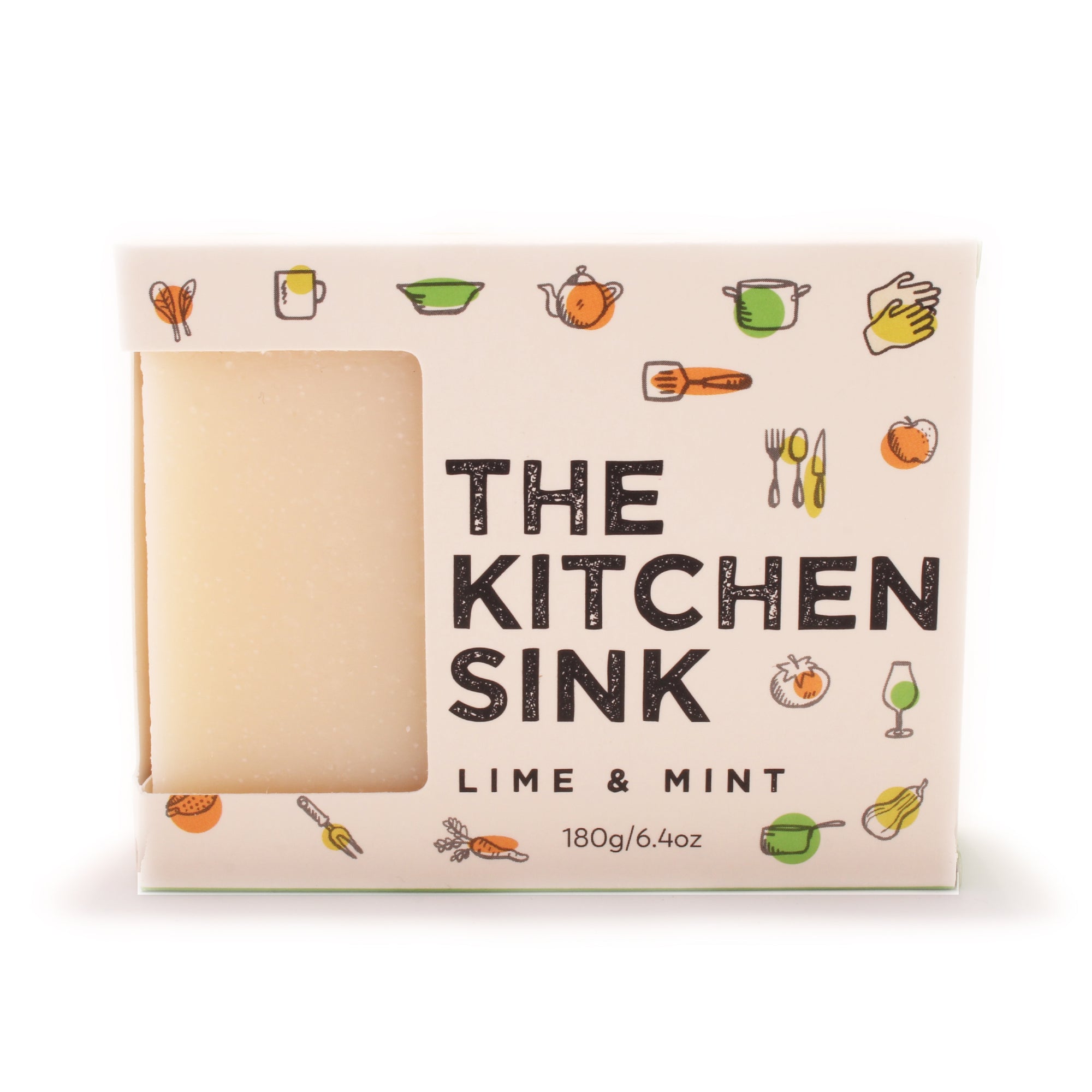 A bar of the Kitchen Sink soap bar for the kitchen in the box.