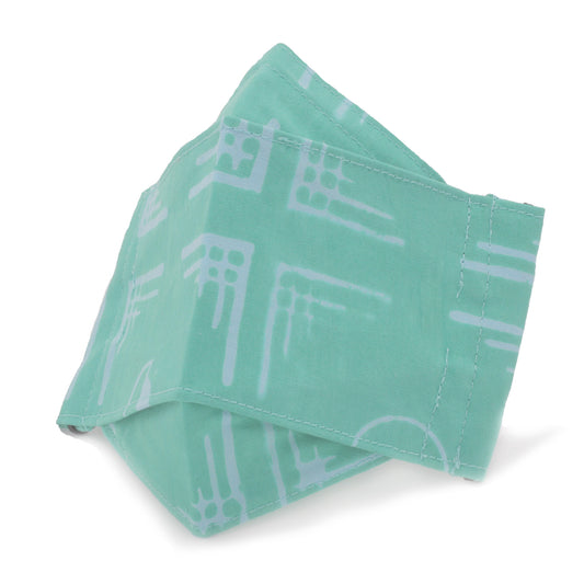 Mint- Batik Cotton Face Mask