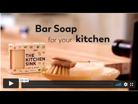 A video about the Kitchen Sink soap bar for the kitchen.
